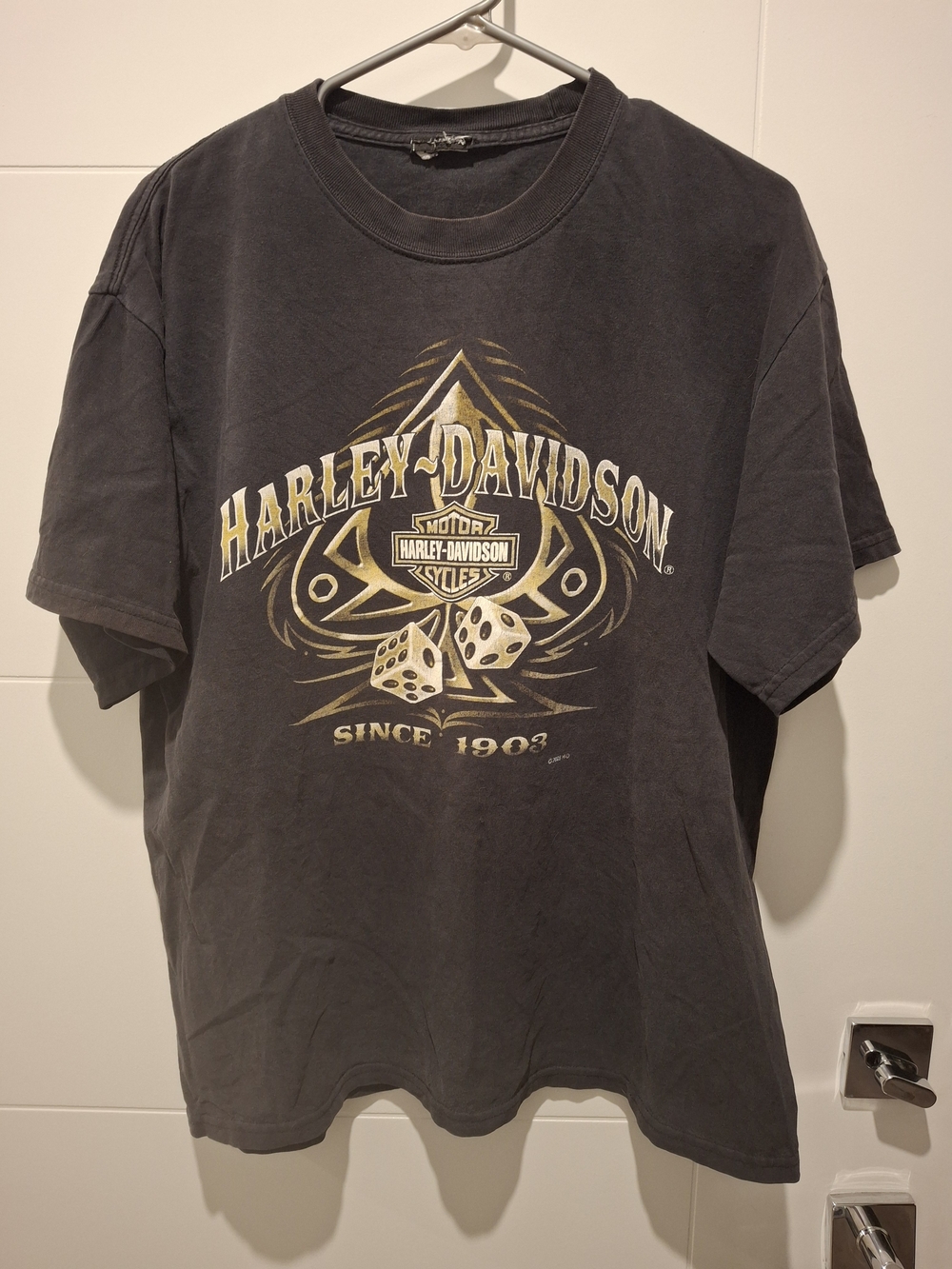 Harley-Davidson Black T-Shirt with Gold Graphic